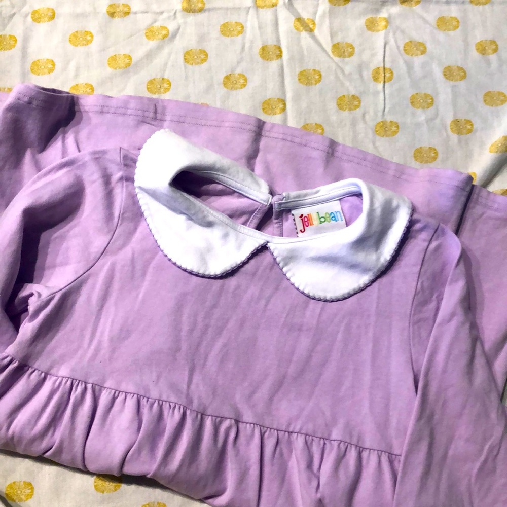 Girls size 12 purple collared dress